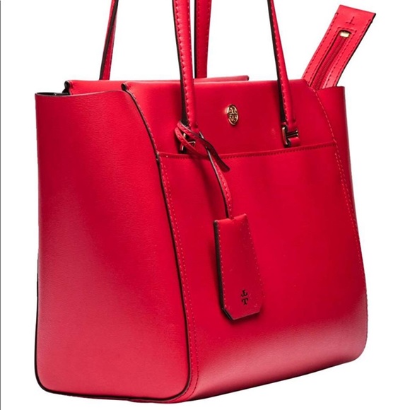 Tory Burch Parker Red Cardamom Tote - Picture 1 of 4